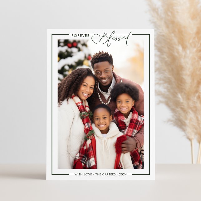 Forever Blessed Typography Holiday Card (Creator Uploaded)
