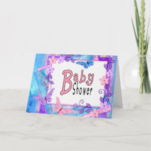 forever butterflies-Baby Shower Card
