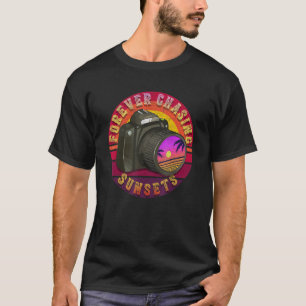 Forever Chasing Sunset Trendy Retro Vintage Photog T-Shirt