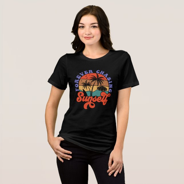 Forever Chasing Sunset Tri-Blend Shirt (Front Full)