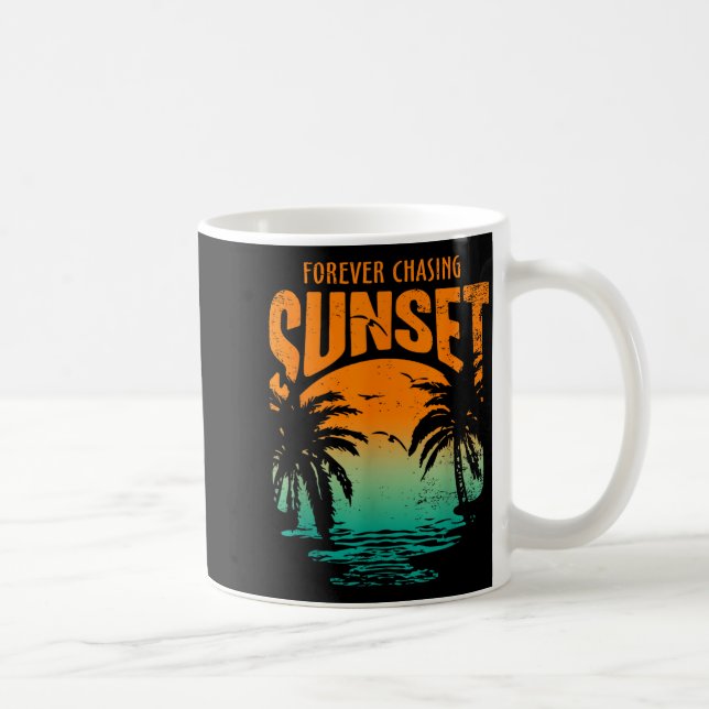 Forever Chasing Sunset Workout Summer Casual Coffee Mug (Right)