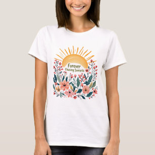 Forever Chasing Sunsets Floral Summer Shirt
