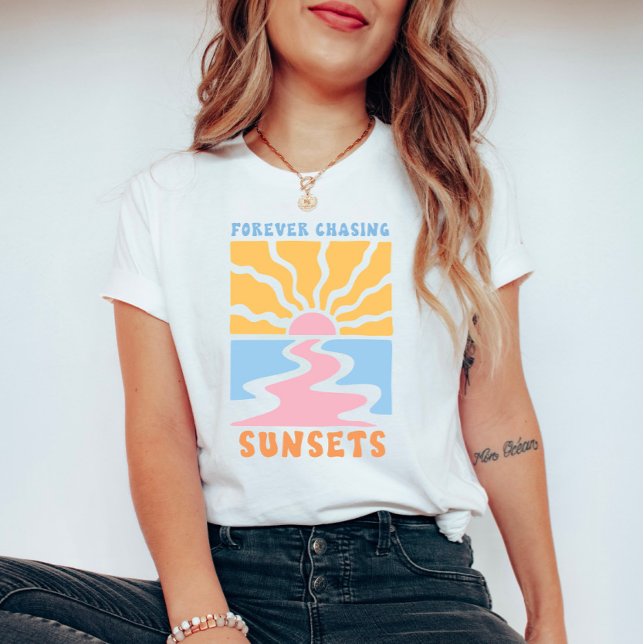 Forever Chasing Sunsets Retro T-Shirt (Creator Uploaded)