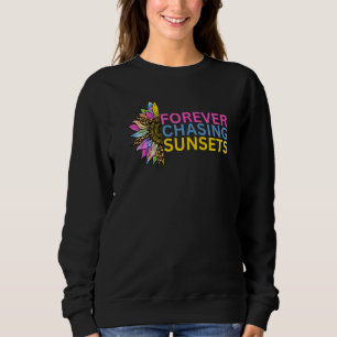 Forever Chasing Sunsets sunFlower Leopard sunset A Sweatshirt