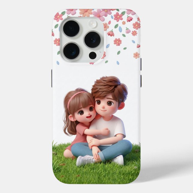 Forever Cute Couple Phone Case for iPhone 15 14 13 (Back)