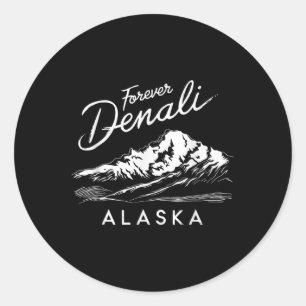 Forever Denali National Park Alaska  Classic Round Sticker