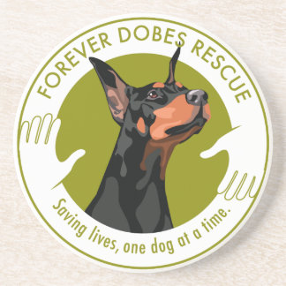 Forever Dobes Logo Coaster