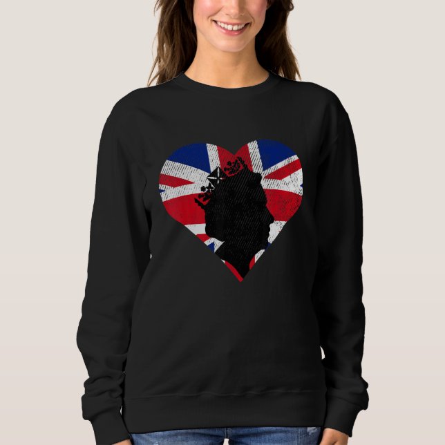 Forever Elizabet II Legend Queen British Crown Eng Sweatshirt (Front)