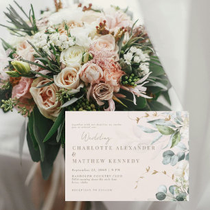 Forever Faithful Blushing Bride Wedding II Invitation