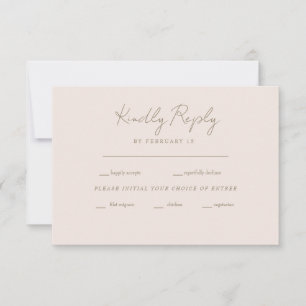 Forever Faithful Blushing Bride Wedding RSVP Card
