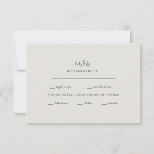 Forever Faithful Cream Wedding RSVP Card