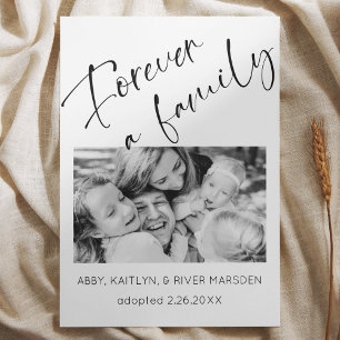 "Forever Family" Photo Adoption Announcement Card
