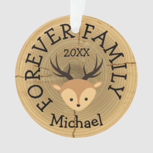 Forever Family Woodland Deer Adoption Gift Ornament