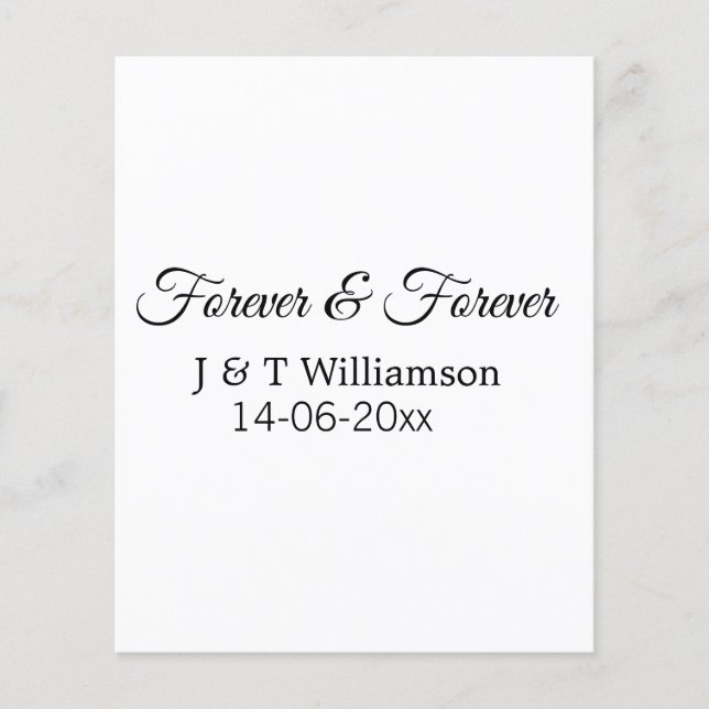 Forever & forever add couple name date love thanks (Front)