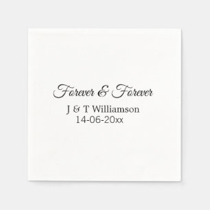 Forever & forever add couple name date love thanks napkin
