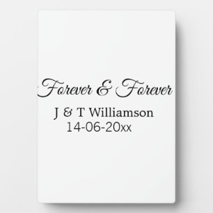 Forever & forever add couple name date love thanks plaque