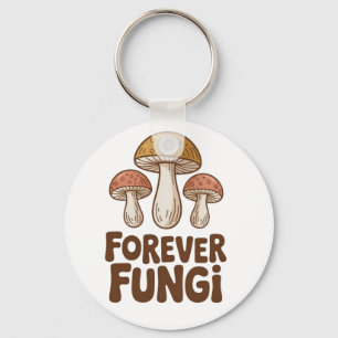 Forever Fungi kawaii Mushroom Lovers Key Ring