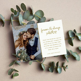 Forever Gold Photo Wedding Thank You