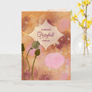 Forever Grateful fo Us Abstract Greeting Card