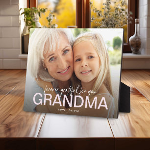 Forever Grateful For You Grandma Photo Keepsake Plaque