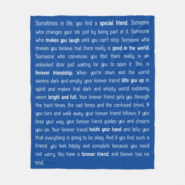 Forever has no end fleece blanket (Front)