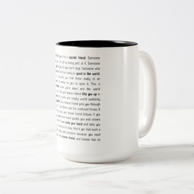 Forever has no end Two-Tone coffee mug (Front Right)