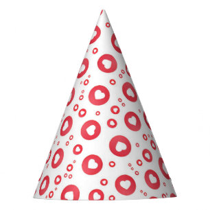 Forever Heart Dots Party Hat
