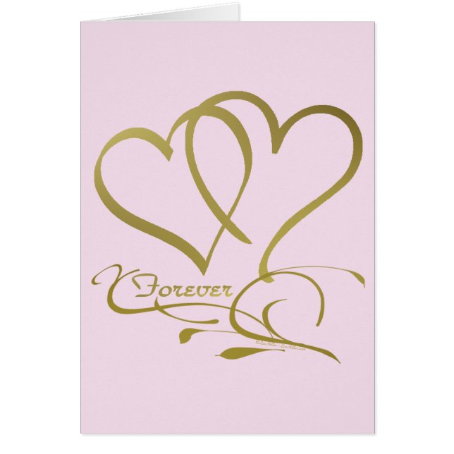 Forever Hearts Gold editable background colours (Front)