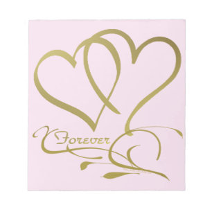 Forever Hearts Gold editable background colours Notepad
