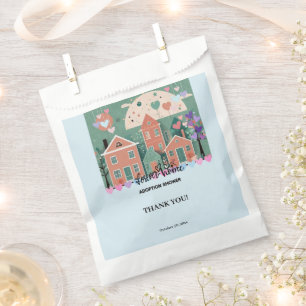 Forever Home Pastel Hearts Adoption Foster Shower Favour Bag