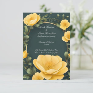 Forever in Bloom Buttercup Wedding Invitation