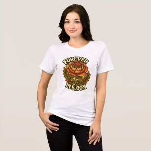 Forever In Bloom Vintage Floral Illustration Tri-Blend Shirt
