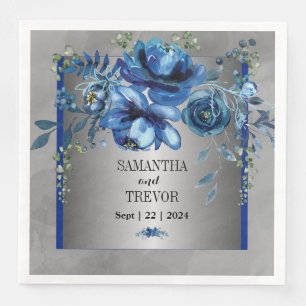 Forever in Bloom: Wedding Paper Napkin