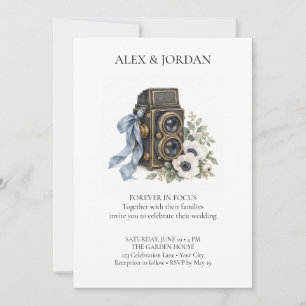 Forever in Focus Vintage Camera Wedding Invitation