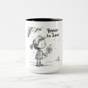 "Forever In Love" Daisy Sketch Mug