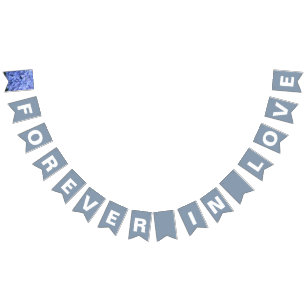 Forever in Love Dusty Blue Wedding Bunting