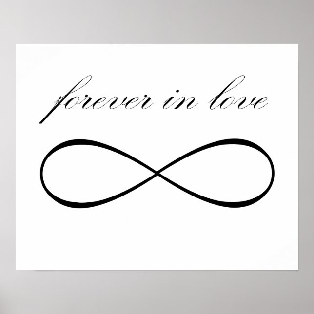 Forever in love infinity symbol print poster (Front)