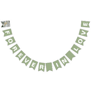 Forever in Love Sage Green Wedding Bunting