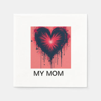 "Forever in My Heart: A Tribute to a Lost Mum ❤️" Napkin