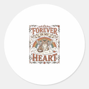 Forever In My Heart Cat Memorial Rainbow Bridge Vi Classic Round Sticker