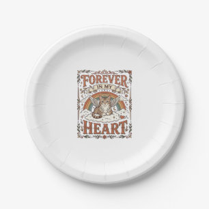 Forever In My Heart Cat Memorial Rainbow Bridge Vi Paper Plate