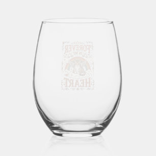 Forever In My Heart Cat Memorial Rainbow Bridge Vi Stemless Wine Glass