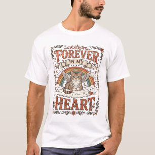 Forever In My Heart Cat Memorial Rainbow Bridge Vi T-Shirt