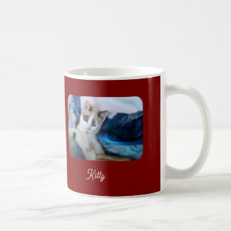 Forever In My Heart ,Cat Photo Name Customize Coffee Mug