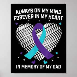 Forever In My Heart In Memory Of My Dad Suicide Aw Poster