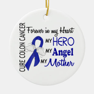Forever In My Heart Mother Colon Cancer Ceramic Tree Decoration