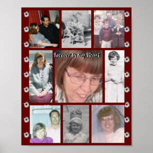 Forever In My Heart Nine Photo Red Daisy Poster
