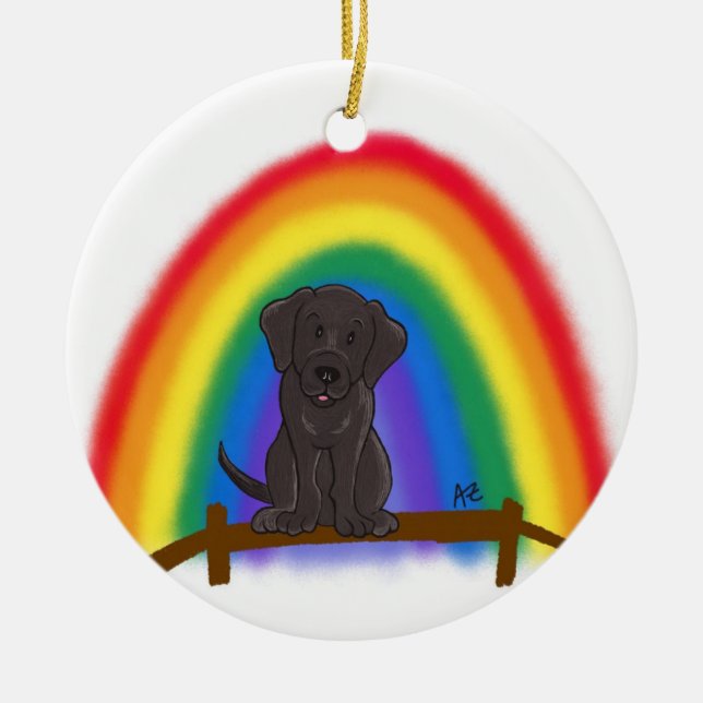 Forever in my heart ornament (black lab) (Front)