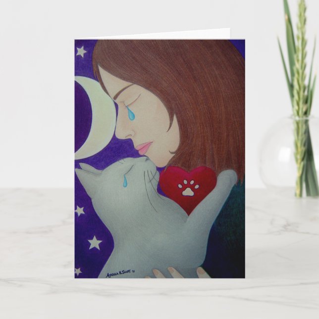 Forever In My Heart -Pet Loss Sympathy- Card (Front)