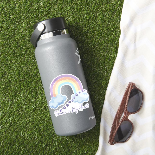 Forever in My Heart Pet Memorial Rainbow Bridge (HydroFlask Insitu)